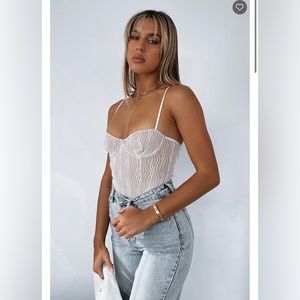 Keep Wishing Mesh Bodysuit